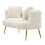 Divano 2 posti in metallo e tessuto bianco con cuscini cm 133x68x69 3