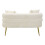 Divano 2 posti in metallo e tessuto bianco con cuscini cm 133x68x69 9