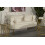 Divano 2 posti in metallo e tessuto bianco con cuscini cm 133x68x69 10