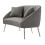 Divanetto 2 posti in metallo e velluto con cuscini cm 137x69x79 3