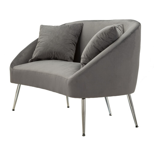 Divanetto 2 posti in metallo e velluto con cuscini cm 137x69x79 2