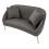 Divanetto 2 posti in metallo e velluto con cuscini cm 137x69x79 4