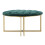 Pouf in metallo e tessuto dorato e verde Ø cm 90x49 2