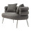Divanetto 2 posti in metallo e velluto con cuscini cm 133x68x69 3