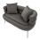 Divanetto 2 posti in metallo e velluto con cuscini cm 133x68x69 4