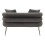 Divanetto 2 posti in metallo e velluto con cuscini cm 133x68x69 8