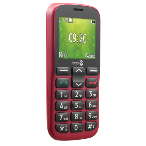 Doro 1380 2G Red Dual SIM Basic Phone with Large Buttons 2