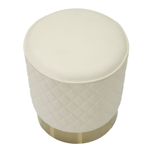 Pouf rotondo in simil pelle cm Ø36x39 1