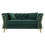 Divano in metallo e velluto verde con cuscini cm 162x83x77 2