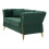 Divano in metallo e velluto verde con cuscini cm 162x83x77 6