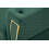 Divano in metallo e velluto verde con cuscini cm 162x83x77 7