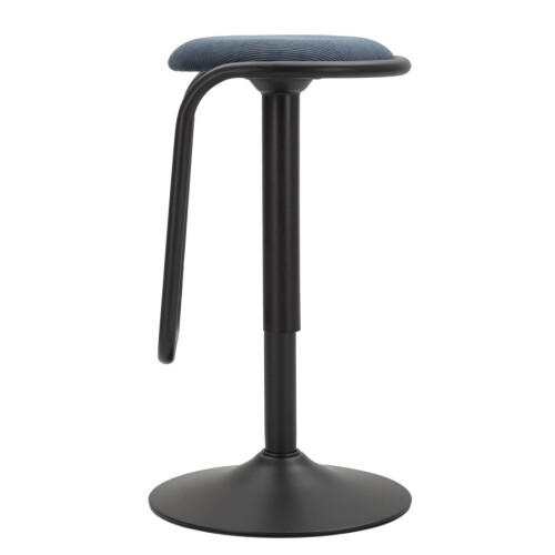 Sgabello bar in tessuto blu Ø cm 41x61 2