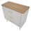 Comò in legno bianco e marrone con 3 cassetti cm 78x37x80 3