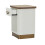 Comodino in legno bianco e marrone cm 48x40x62 3