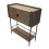 Mobiletto in metallo e legno marrone cm 100x42x110 4