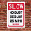 Comhartha Moillithe 25MPH 8x12 Orlach Alúmanaim 2