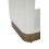 Comodino in legno bianco e marrone cm 48x40x62 7