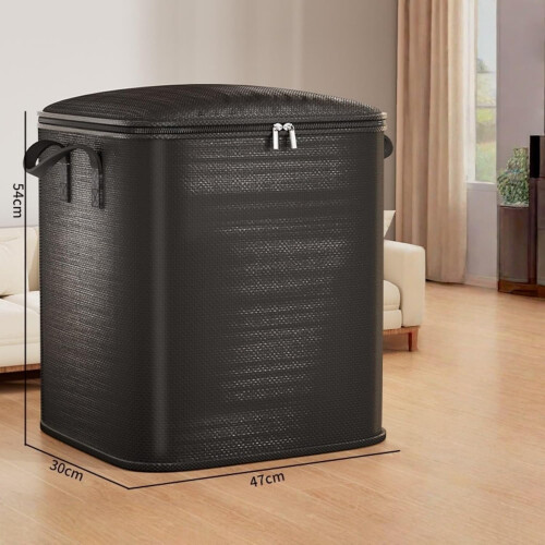 260L Square Storage Bin with Zip Lid & Reinforced Handles 1