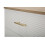 Comò in legno bianco e marrone con 3 cassetti cm 78x37x80 7