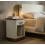 Comodino in legno bianco e marrone cm 48x40x62 9