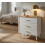 Comò in legno bianco e marrone con 3 cassetti cm 78x37x80 8