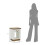 Comodino in legno bianco e marrone cm 48x40x62 10