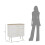 Comò in legno bianco e marrone con 3 cassetti cm 78x37x80 9