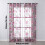Purple Peony Sheer Window Screen - Chiffon Decor Panel 3