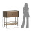 Mobiletto in metallo e legno marrone cm 100x42x110 9