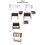 Mobiletto in metallo e legno marrone cm 100x42x110 10