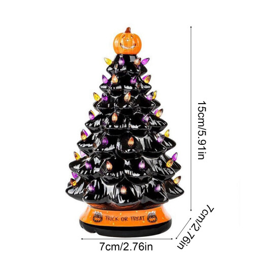 Halloween LED Tree Ornament with Pumpkins, 4 pcs 2
