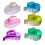(Fuchsia) Cappello da cowboy western con nappe colorate e tesa rosa fluorescente per feste. 2