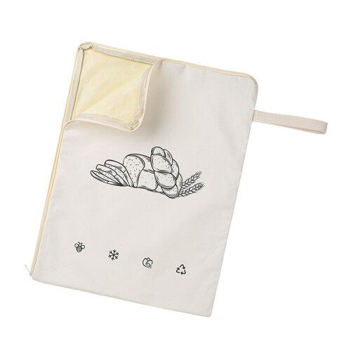 Breathable Bees Wax Fabric Storage Pouch With Unique L-White