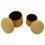Set di 2 pouf contenitore senape cm ø 42x44-35x37 4