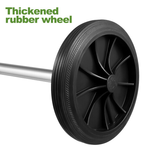 Black Plastic Trash Can Wheel Set 1