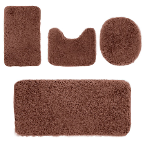 Ensemble de tapis de bain antidérapants 4 pièces, lavables et à séchage rapide 1