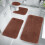 Ensemble de tapis de bain antidérapants 4 pièces, lavables et à séchage rapide 4