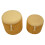 Set di 2 pouf contenitore senape cm ø 38x38-32x28 2