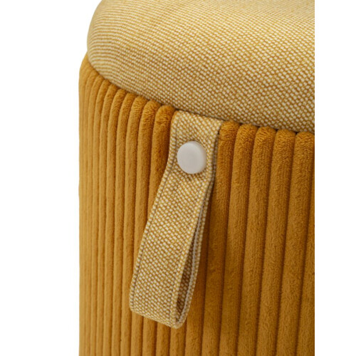 Set di 2 pouf contenitore senape cm ø 38x38-32x28 2