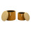 Set di 2 pouf contenitore senape cm ø 38x38-32x28 6