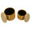 Set di 2 pouf contenitore senape cm ø 38x38-32x28 7