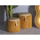 Set di 2 pouf contenitore senape cm ø 38x38-32x28 9