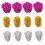 12-pak guld cheerleading pomponer PET-materiale 4