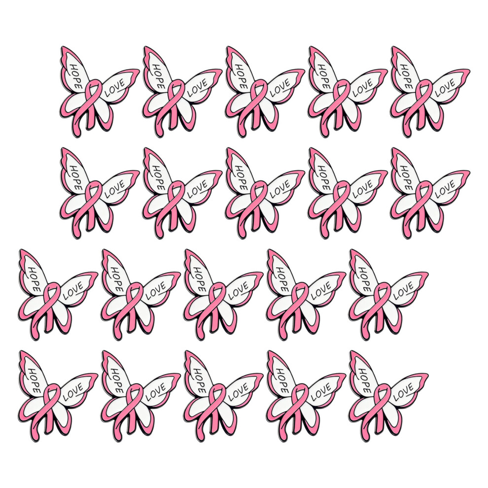 Pink Ribbon Awareness Butterfly Pin Zinc Alloy Safe And-20