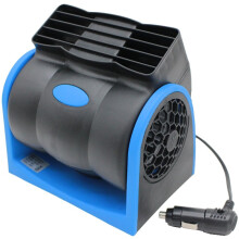 Ventilateur de voiture 12 V, 2 vitesses, bleu, portable et rotatif, allume-cigare