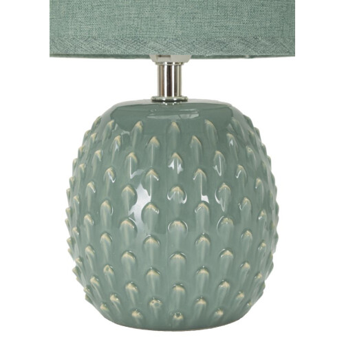 Lampada da comodino in ceramica turchese Ø cm 14x27 1