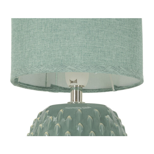 Lampada da comodino in ceramica turchese Ø cm 14x27 2