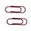 2Pcs Bunte Mode Büroklammern Kreative Form Büro-Rot 1