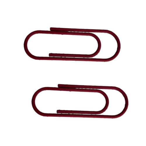 2Pcs Bunte Mode Büroklammern Kreative Form Büro-Rot