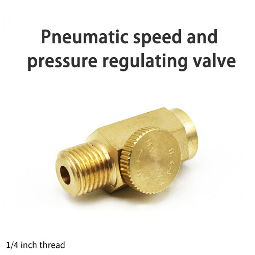 Small Pneumatic Speed Controller with 1/4 Inch Threads & Strong 1
